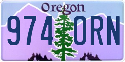 OR license plate 974ORN