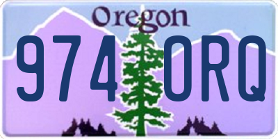 OR license plate 974ORQ