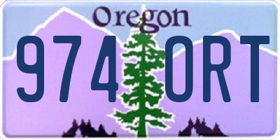 OR license plate 974ORT