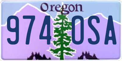 OR license plate 974OSA