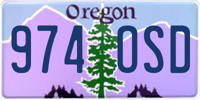 OR license plate 974OSD