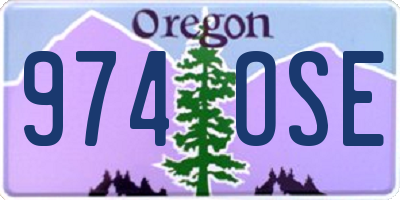 OR license plate 974OSE