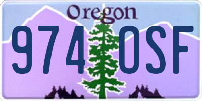OR license plate 974OSF