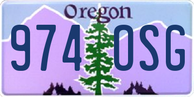 OR license plate 974OSG