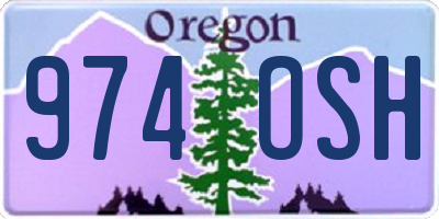 OR license plate 974OSH