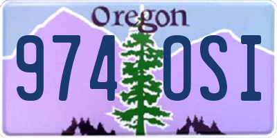 OR license plate 974OSI