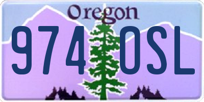 OR license plate 974OSL