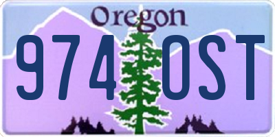 OR license plate 974OST