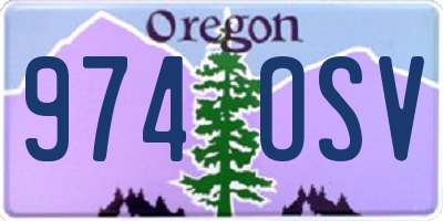 OR license plate 974OSV