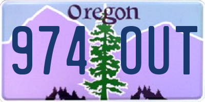 OR license plate 974OUT