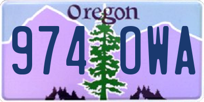 OR license plate 974OWA