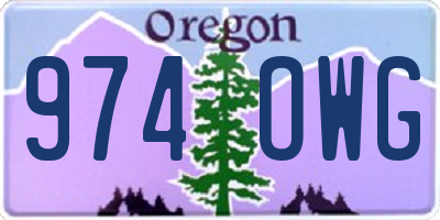 OR license plate 974OWG