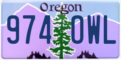 OR license plate 974OWL