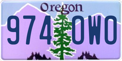 OR license plate 974OWO