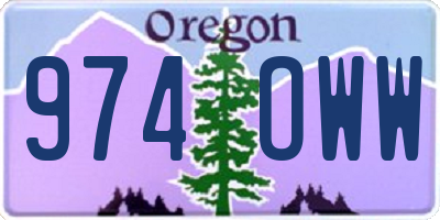 OR license plate 974OWW