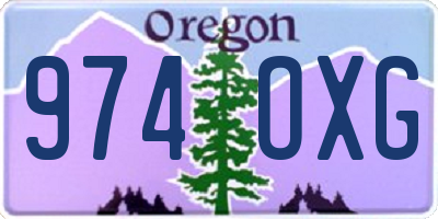 OR license plate 974OXG
