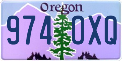 OR license plate 974OXQ