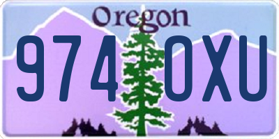 OR license plate 974OXU