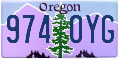 OR license plate 974OYG