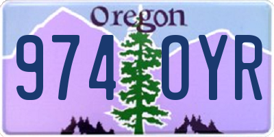 OR license plate 974OYR