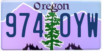 OR license plate 974OYW