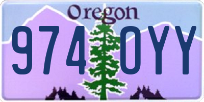OR license plate 974OYY