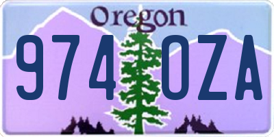OR license plate 974OZA