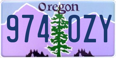 OR license plate 974OZY