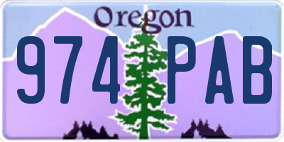 OR license plate 974PAB