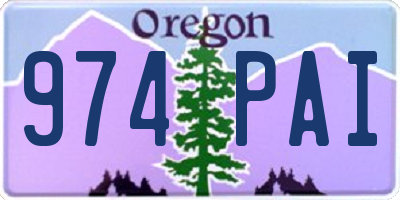 OR license plate 974PAI