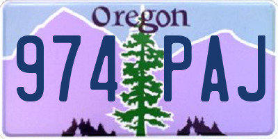 OR license plate 974PAJ