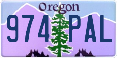 OR license plate 974PAL