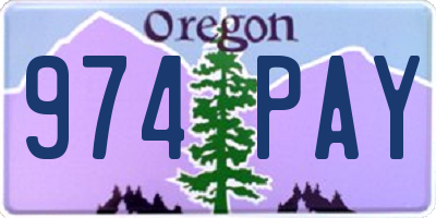 OR license plate 974PAY