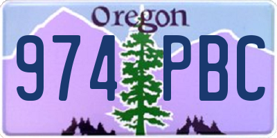 OR license plate 974PBC