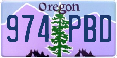 OR license plate 974PBD