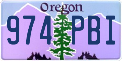 OR license plate 974PBI