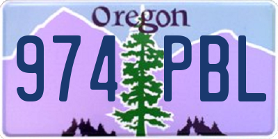 OR license plate 974PBL