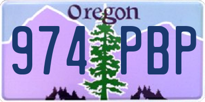 OR license plate 974PBP