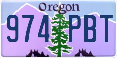 OR license plate 974PBT