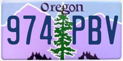 OR license plate 974PBV