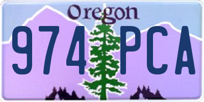 OR license plate 974PCA