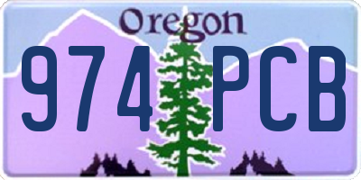 OR license plate 974PCB