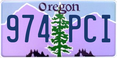 OR license plate 974PCI