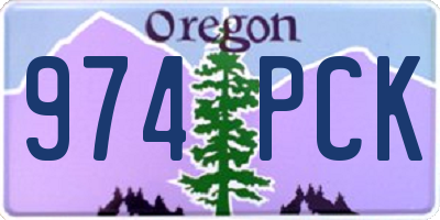 OR license plate 974PCK