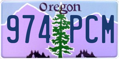 OR license plate 974PCM