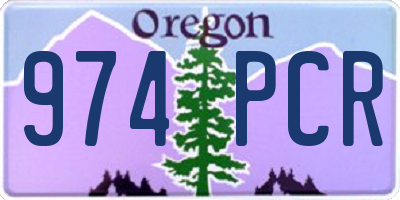 OR license plate 974PCR