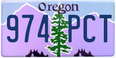OR license plate 974PCT
