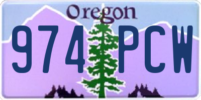 OR license plate 974PCW