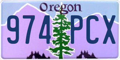 OR license plate 974PCX