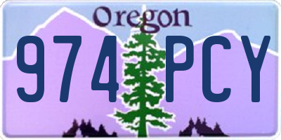 OR license plate 974PCY